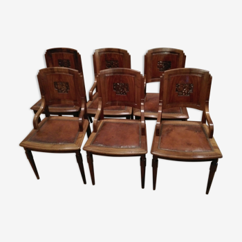 Chairs Art Deco 1925 Walnut