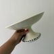 Compote dish or antique footed plate in ironstone - Laval -