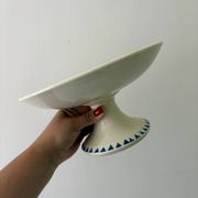 Compote dish or antique footed plate in ironstone - Laval -