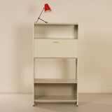 GISPEN 5600 SECRETAIRE BY A. R. CORDEMEYER, 1950S | SINGLE-PIECE IN GRAY, WHITE AND CREAM