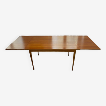 Table vintage extensible 4 à 10 personnes - teck blond verni - années 60