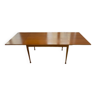 Table vintage extensible 4 à 10 personnes - teck blond verni - années 60