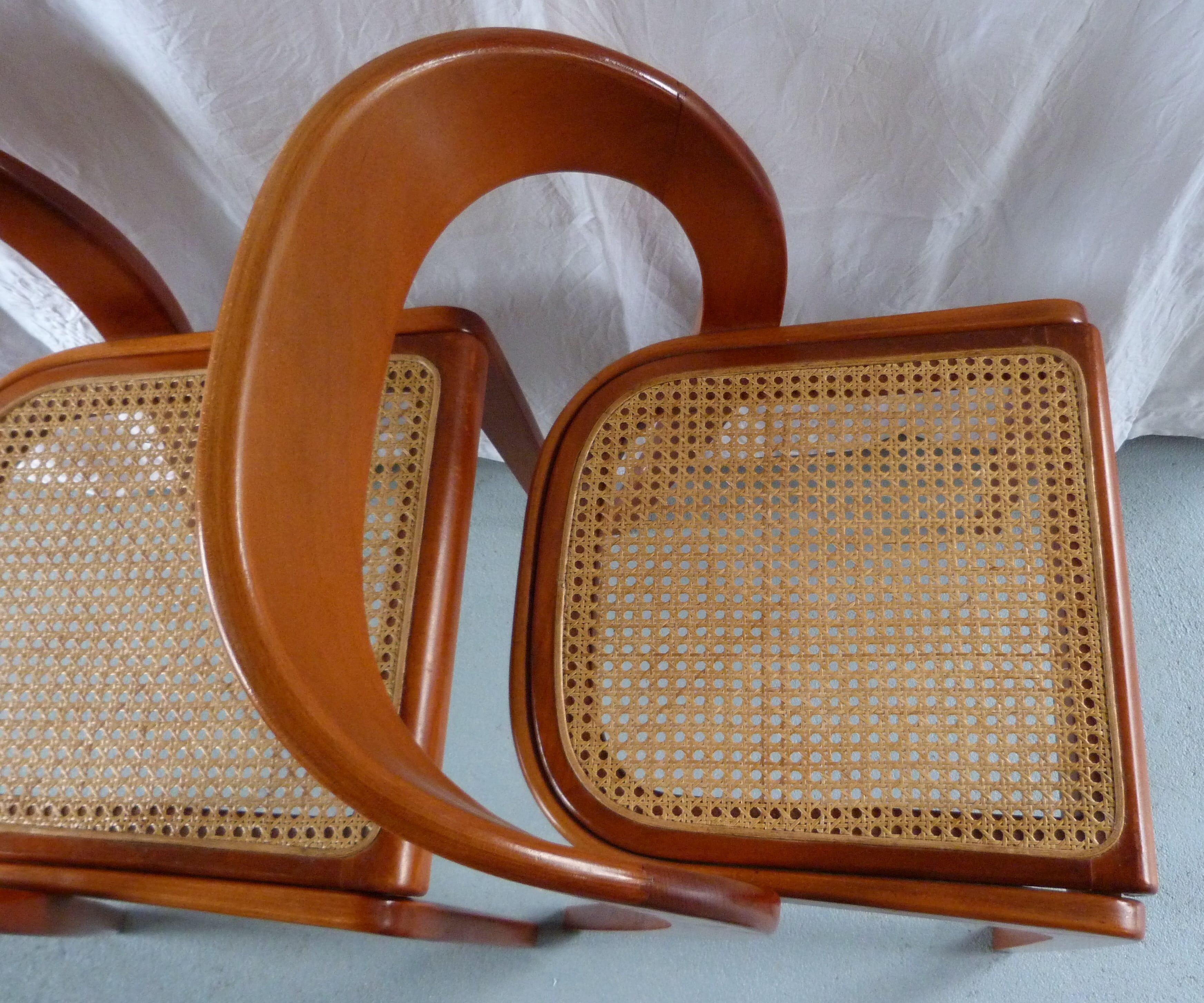 Pair of Baumann gondola chairs
