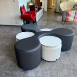 Set of coffee tables + poufs and seats - Molécule by La Cividina