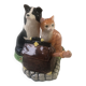 Salt shaker, pepper and mustard maker, dog, cat