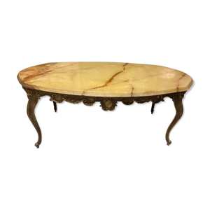 Table onyx et bronze