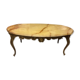 Table onyx et bronze