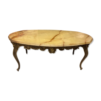 Onyx and bronze table