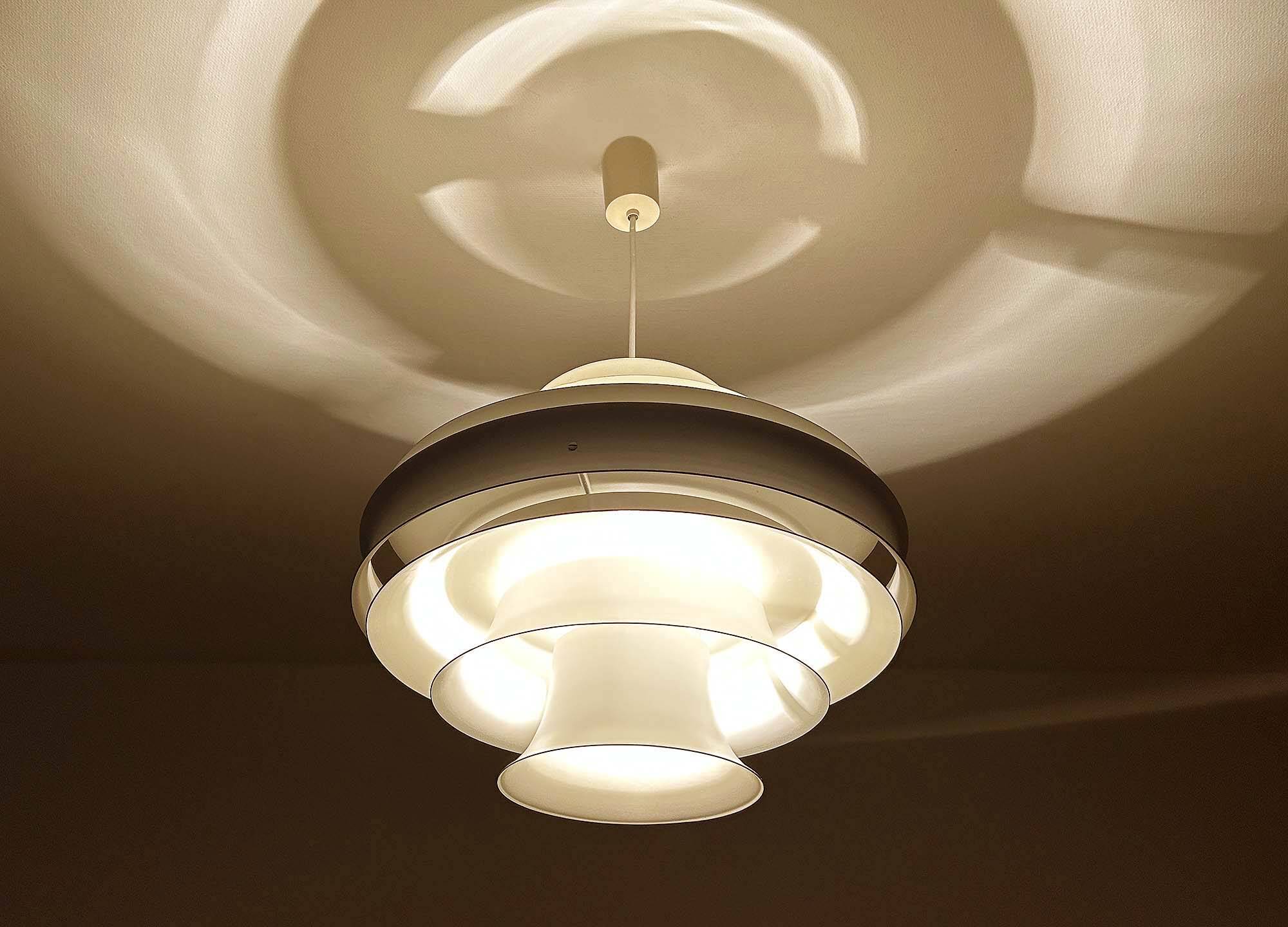 Large Scandinavian pendant light, 70s