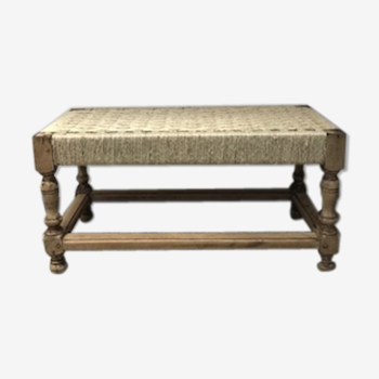 Hand woven Indian bench