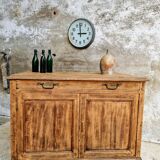Old cabinet, workbench, kitchen island counter on casters