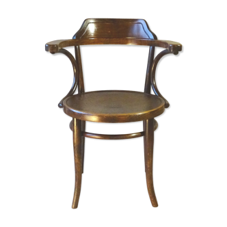 Fauteuil de bureau Thonet N°3 assise bois, vers 1900