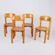 Set of 4 pine chairs by Rainer Daumiller, Denmark, 1970s
