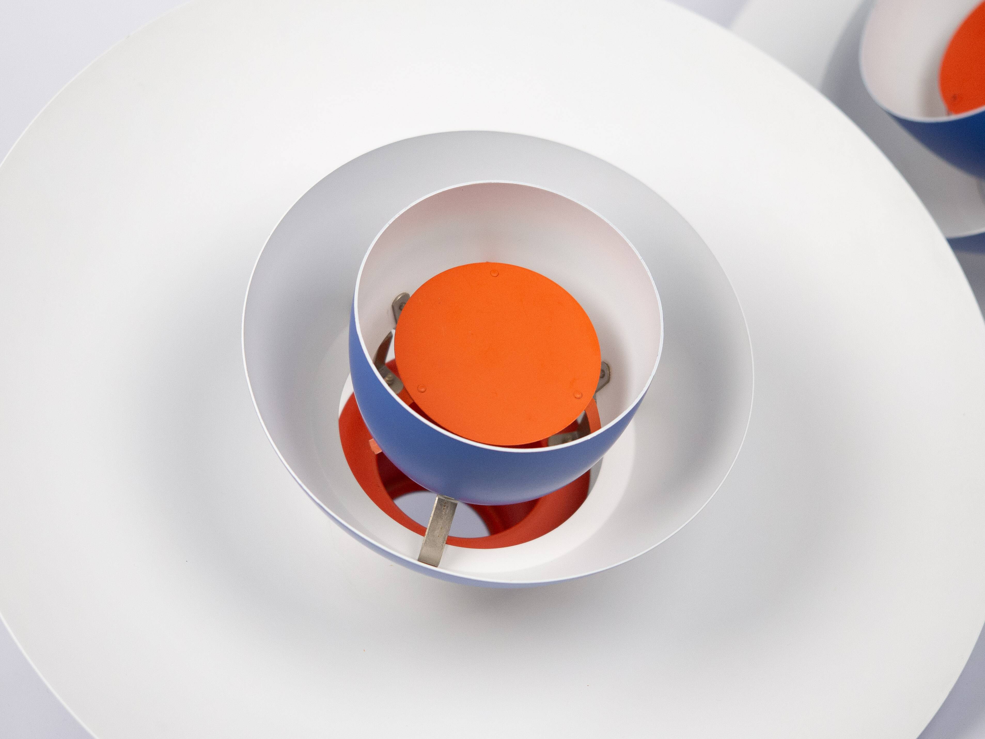 Pair of 2 vintage PH 4/3 lamps by Poul Henningsen, Louis Poulsen, 1966