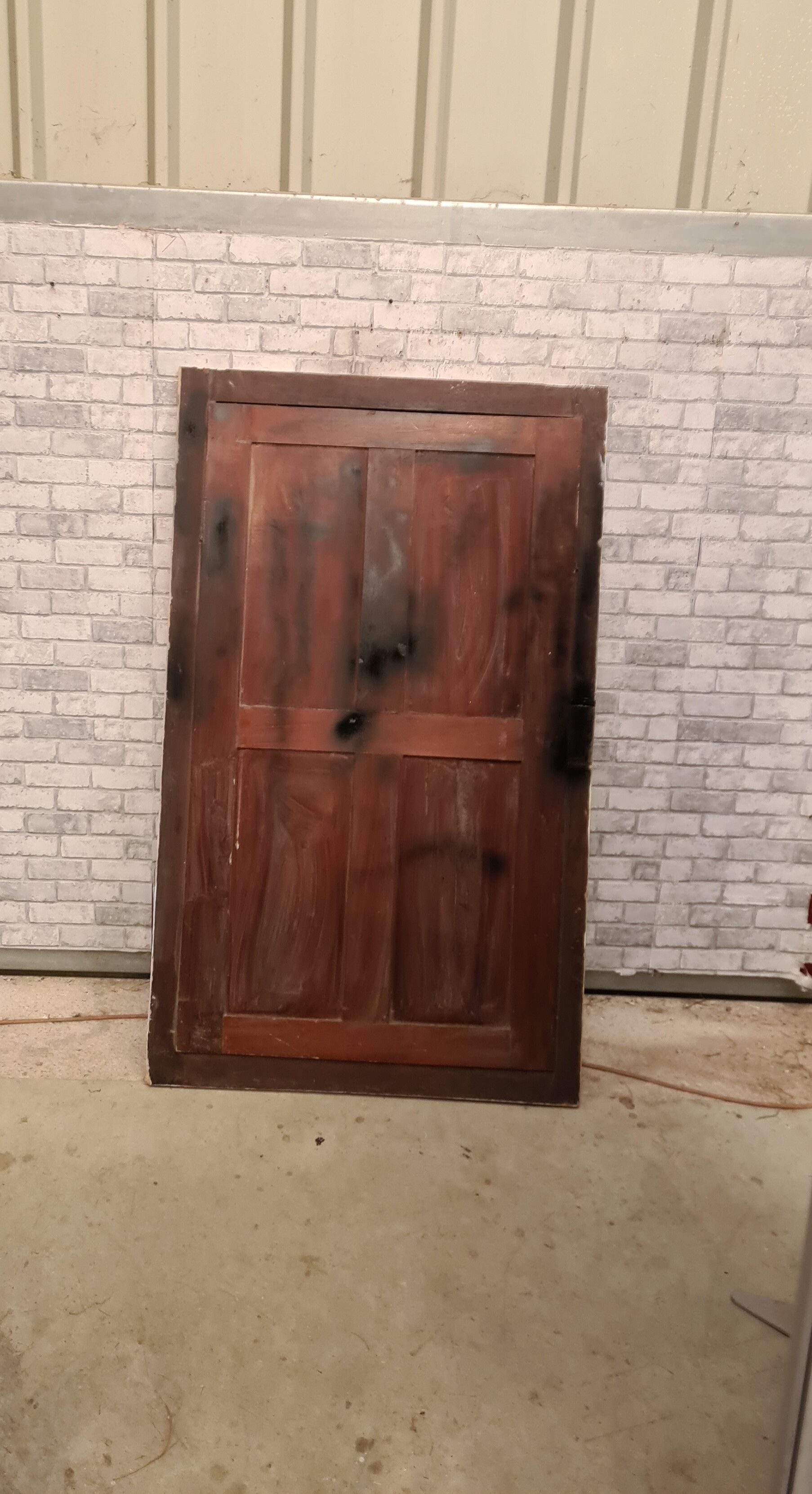 Mirror wood faux marble, 134x80 mercury glass