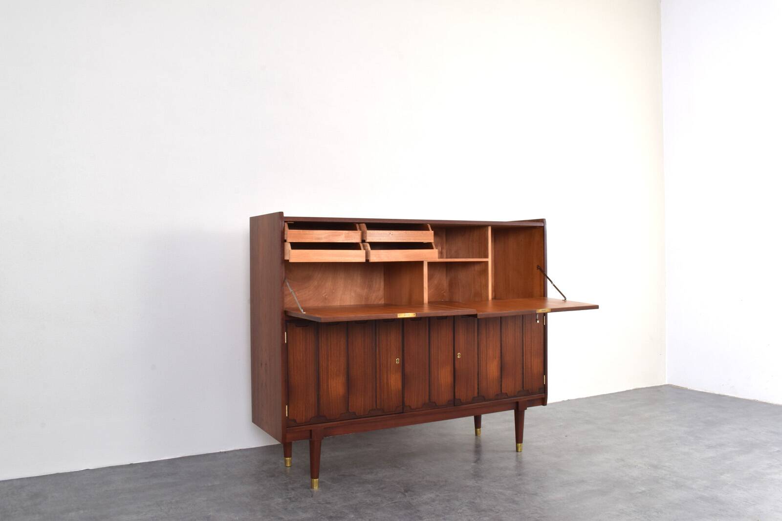 Mid-Century Norwegian Teak Highboard, 1960s.