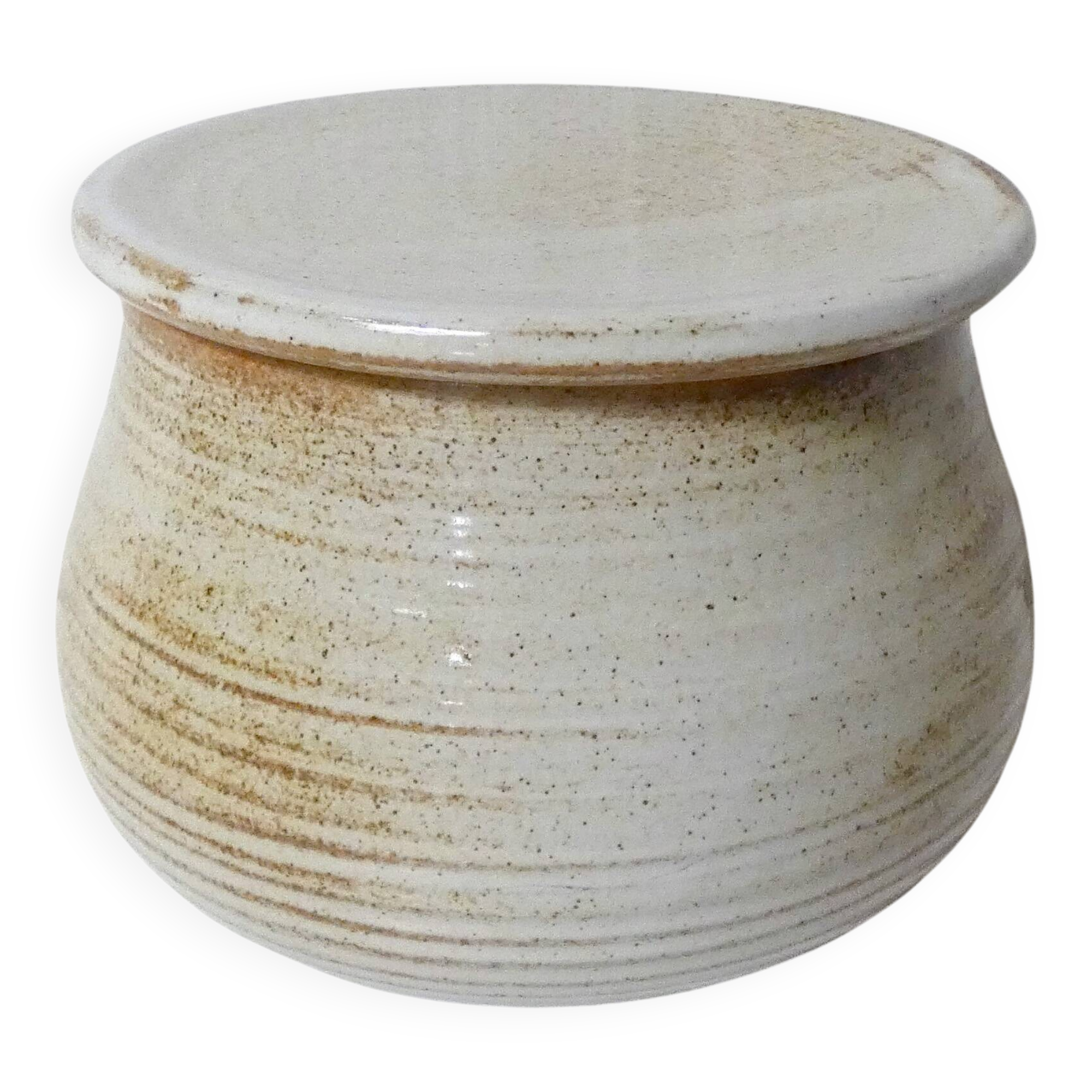 vintage stoneware water butter dish