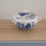 Tiled tureen Gien Wedgwood blue décor