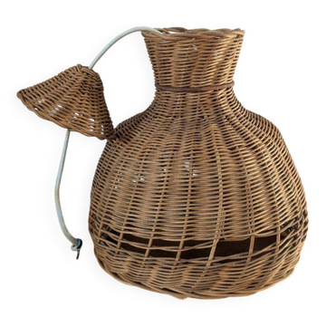 Vintage wicker pendant light