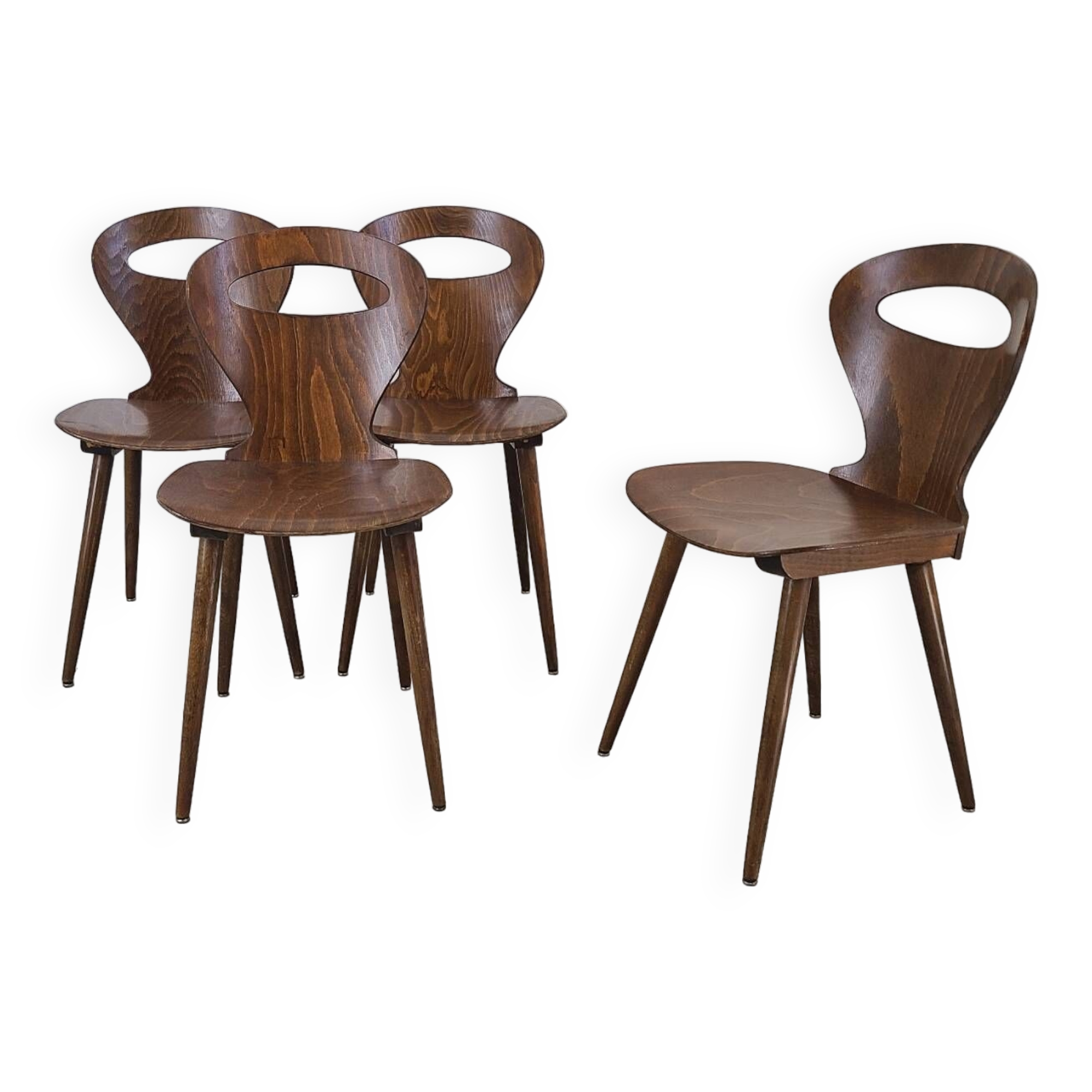 Vintage Baumann chairs 1960 brasserie bar Scandinavian design