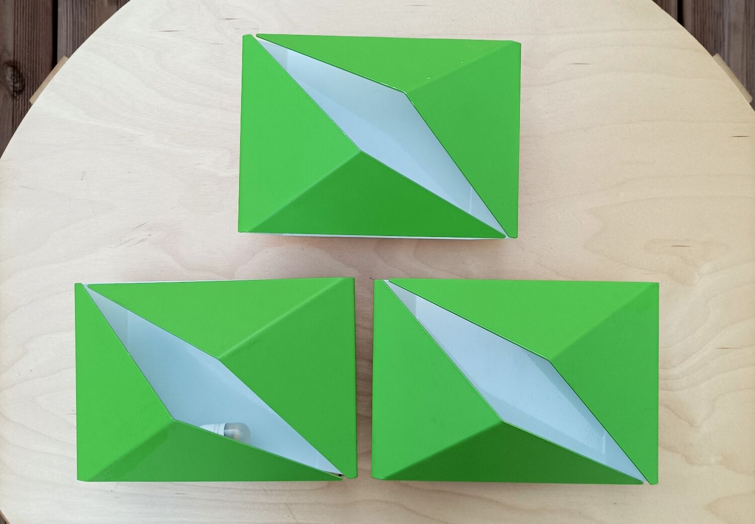 Wall lamp shape vintage origami