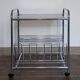 Stainless steel magazine holder side table