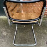 Cesca design chair b32 model in black and chrome