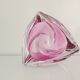 Purple crystal ashtray Val Saint Lambert trident model
