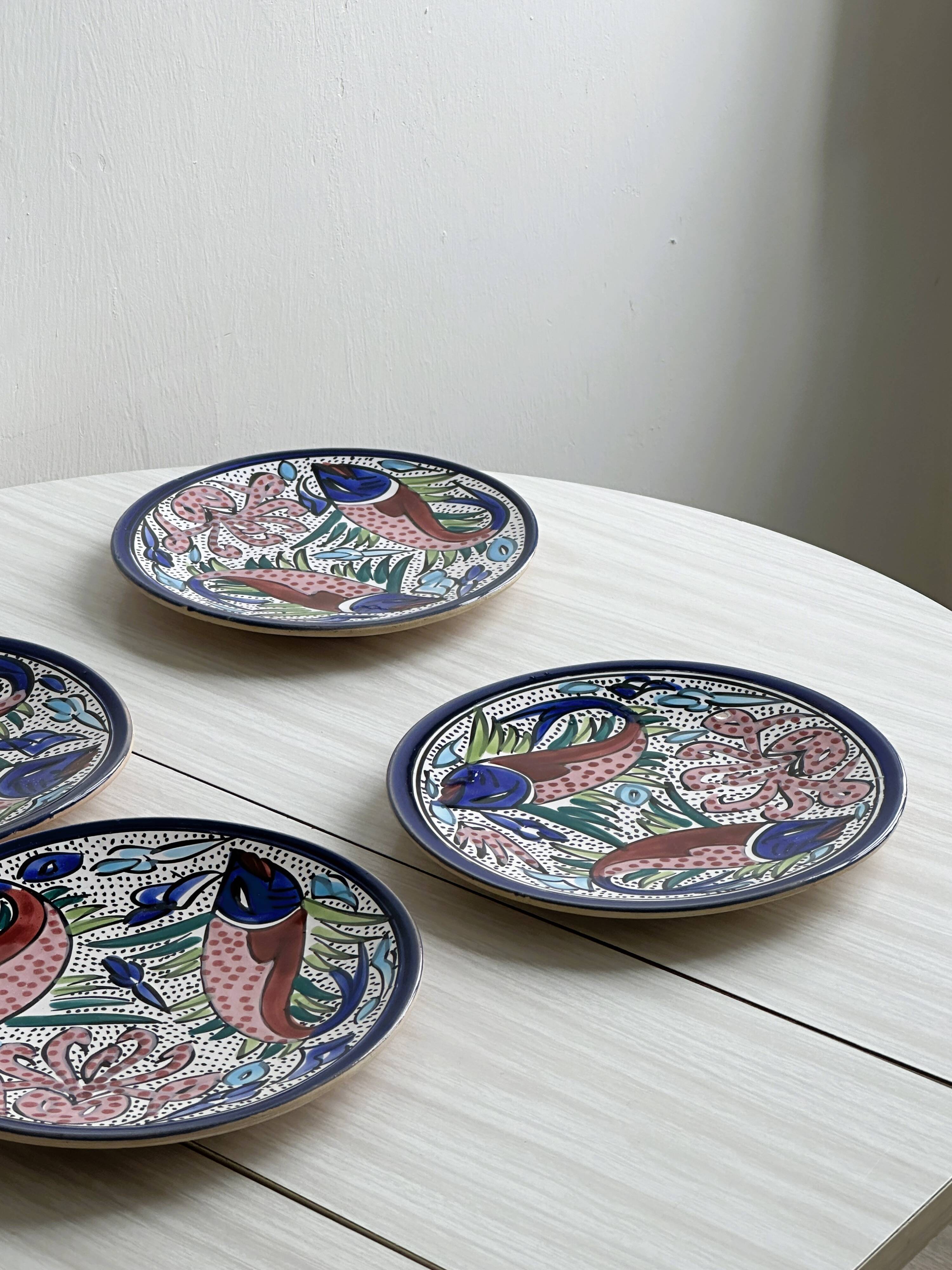 Colorful ceramic plates.