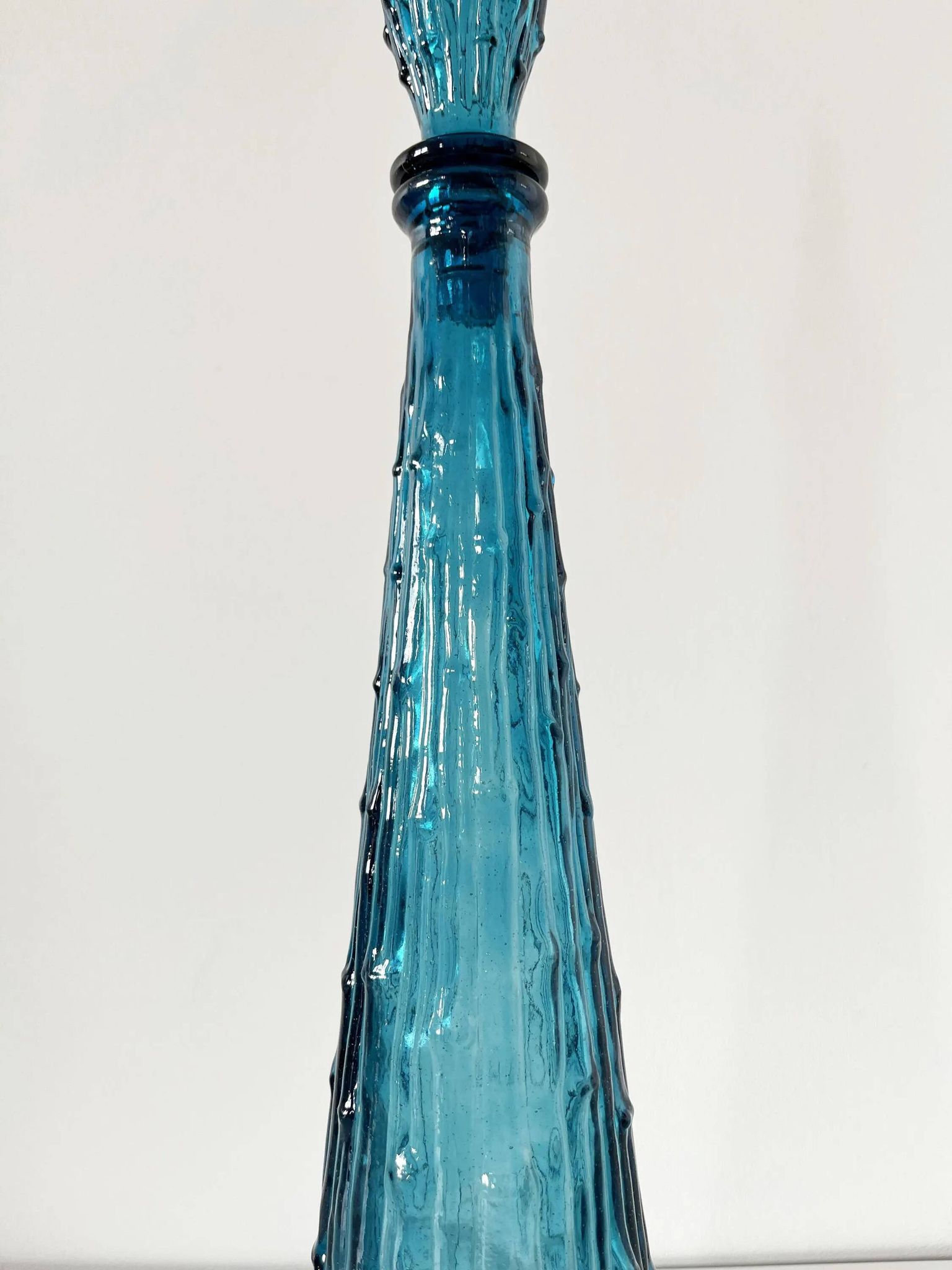 Vintage Italian glassware, bottle or carafe, 1960s, EMPOLI