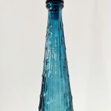 Carafe italienne Empoli en verre bleu, 1960