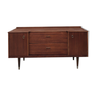 Vtg Mid Century  Chest Of Drawers Compact Sideboard Danish Scandi Design Retro