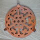 Orange enamelled cast iron dish