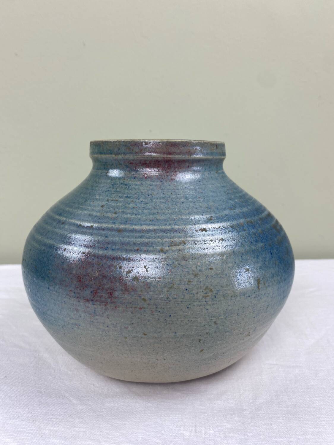Vase boule en grès