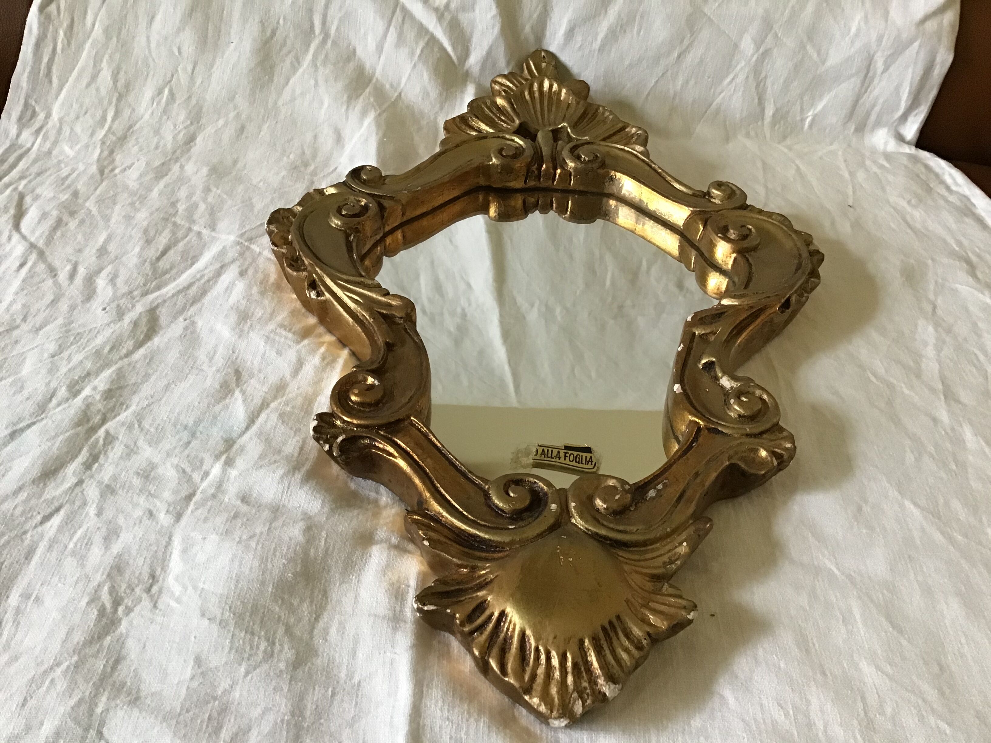 Old Italian mirror rockery style