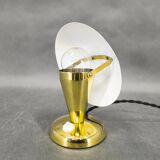 Bauhaus Brass Adjustable Table Lamp, 1930s Czechoslovakia