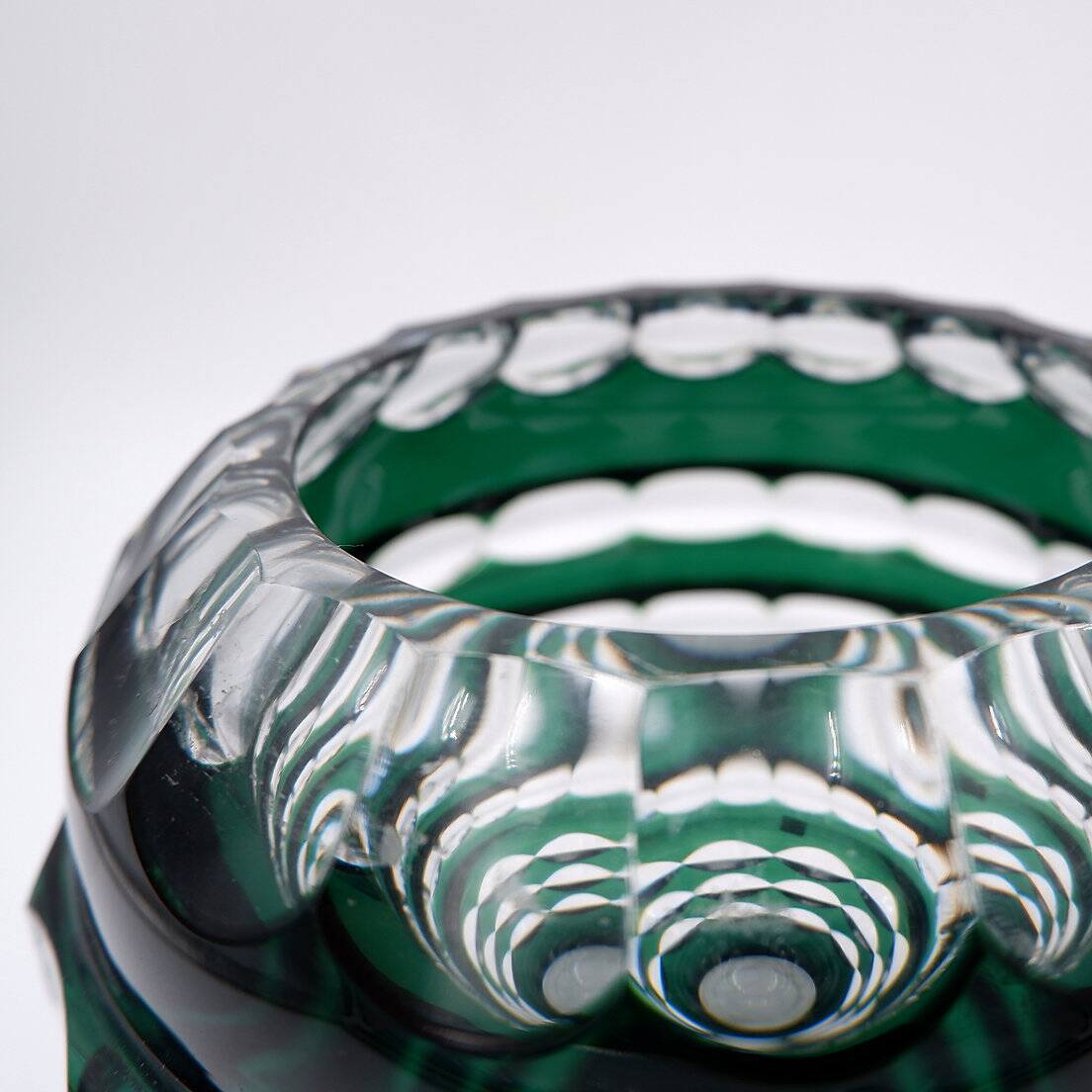 Val Saint Lambert Crystal Art Deco Vase