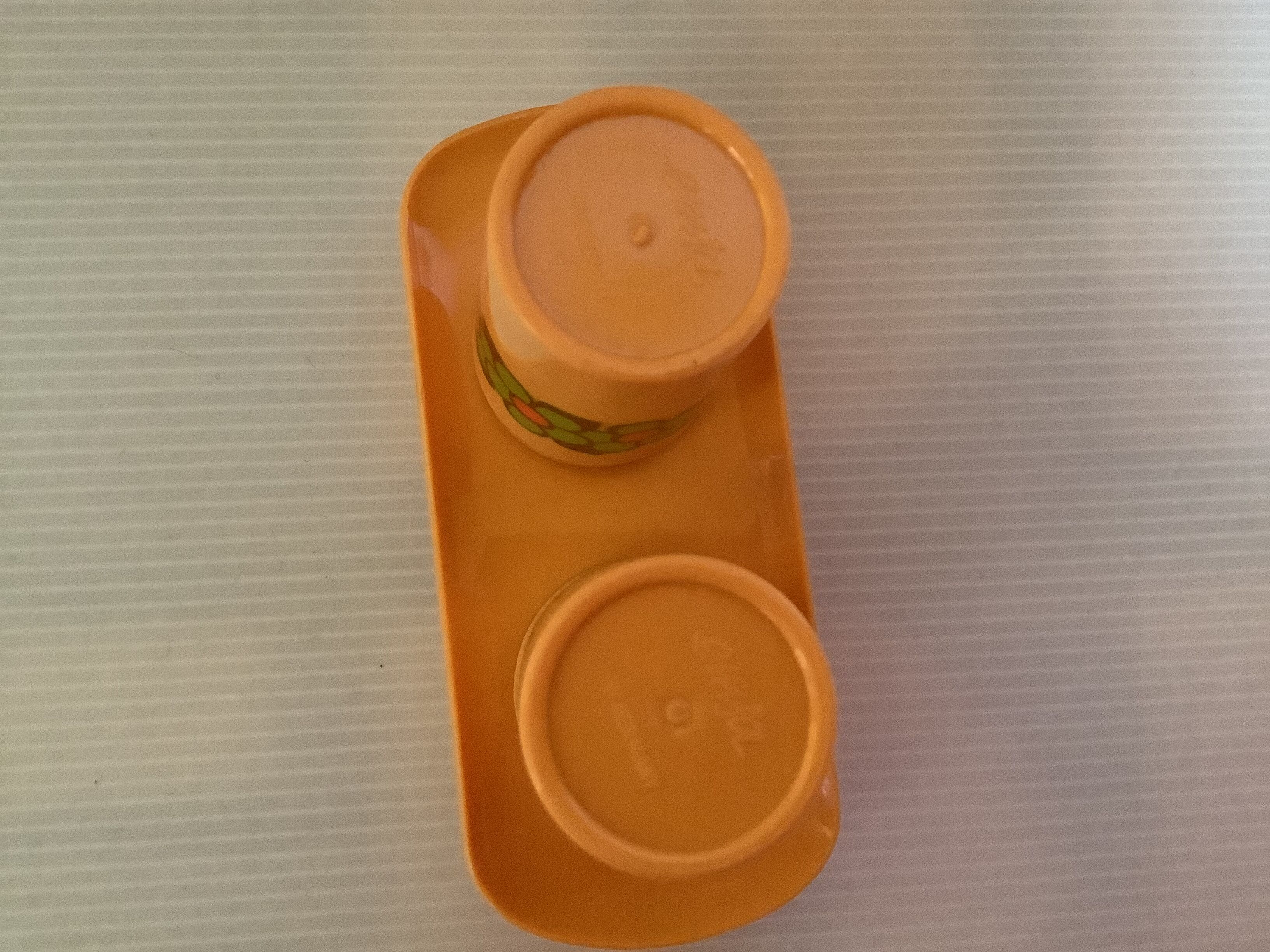 Emsa W Germany orange-yellow salt and pepper shaker
