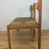 Wooden mulched modernist bench in 1950s