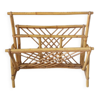 Rattan magazine holder