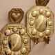 Pair of Large Early-Century Sweden Brass Sconces