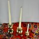Brass candlesticks Gusum Sweden 1980 x3