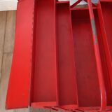 Bright red vintage tool box
