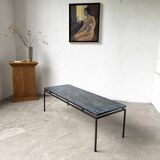 Metal and ceramic coffee table by J. Belarti, circa 1970
