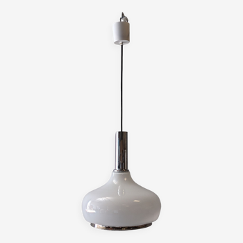 White opaline pendant light from the 60s/70s