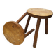 Vintage folk art tripod stools