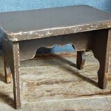 Mini-bench stool in old patinated solid wood