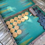 Old and pretty game of backgammon