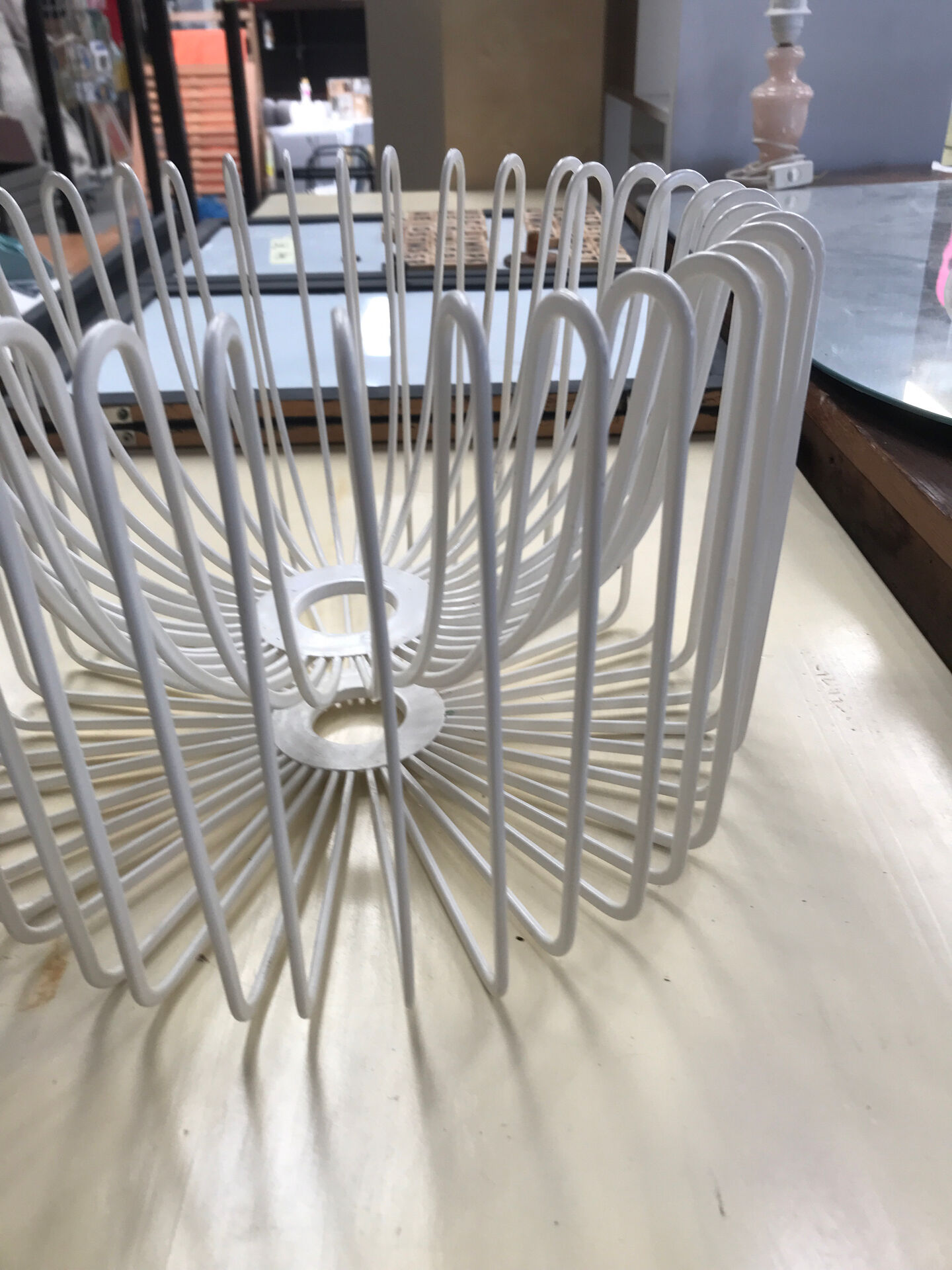 Vintage Johansson white metal fruit bowl