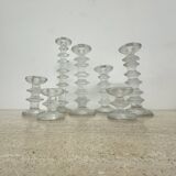 Set of 7 candle holders by Timo Sarpaneva for IIttala , 1970s